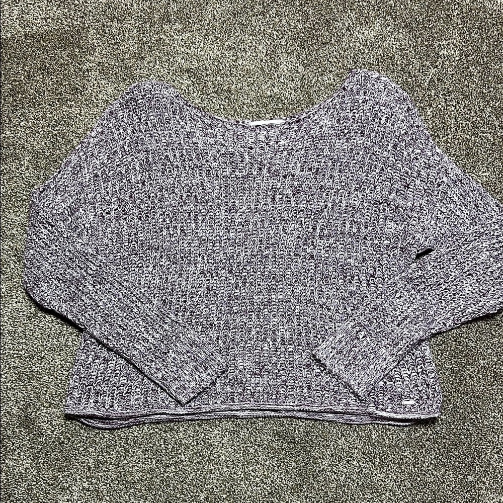 PINK Victoria’s Secret chunky knit oversized sweater XS purple white